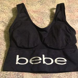 BeBe bra top crop top workout fitness casual top size M Balck